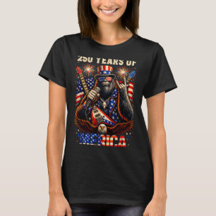 Bigfoot merica rock 4th of july eagle 250 T-Shirt