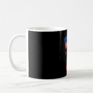 Bigfoot merica rock american flag patriotic 4th of coffee mug