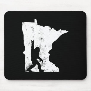 Bigfoot Minnesota State Map Sasquatch Men Women Gi Mouse Pad
