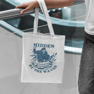 Bigfoot Monster Surfing Tote Bag