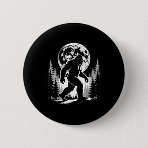 Bigfoot Moonlight Sasquatch Forest Cryptid Outdoor 6 Cm Round Badge