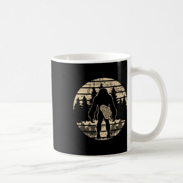 Bigfoot Morel Mushroom Foraging Mycology Shroom Hu Coffee Mug (Right)
