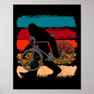 Bigfoot Mountain Bike Funny Mtb Biking Cycling Sas Poster