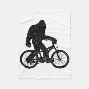 Bigfoot Mountain Bike Mtb Downhill Bicycle Gift Fleece Blanket