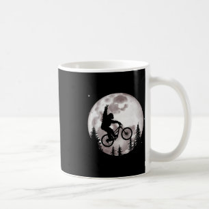 Bigfoot Mountain Bike With Moon Shirt Funny Biking Coffee Mug