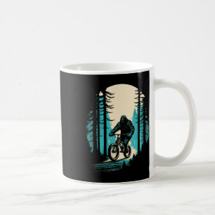 Bigfoot Mountain Biker Sasquatch Mtb Biking Forest Coffee Mug