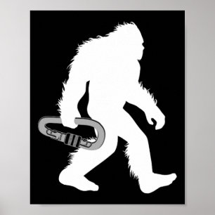 Bigfoot Mountain Climbing Sasquatch Climber Poster