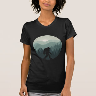 Bigfoot Mountain Forest Sasquatch Fan T-Shirt
