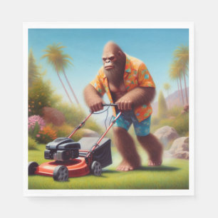 Bigfoot Mowing Napkin