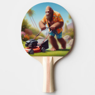 Bigfoot Mowing Ping Pong Paddle