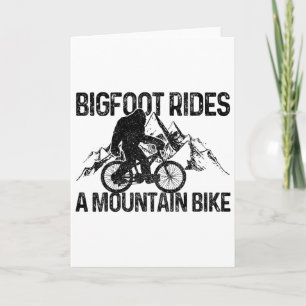Bigfoot Mtb Downhill Mountain Bike Funny Gift  Card