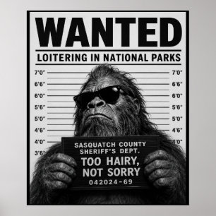 Bigfoot Mugshot Poster
