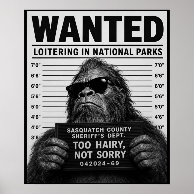 Bigfoot Mugshot  Poster (Front)