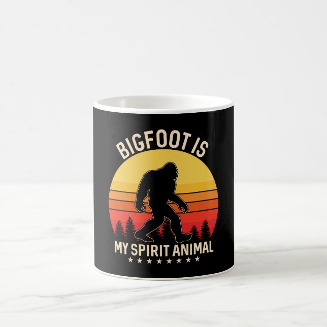 Bigfoot my Spirit Animal | Bigfoot Retro Coffee Mug (Center)