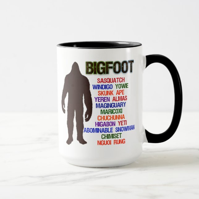 Bigfoot Names Mug (Right)