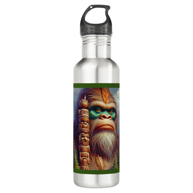 Bigfoot Native American Totem 710 Ml Water Bottle (Front)