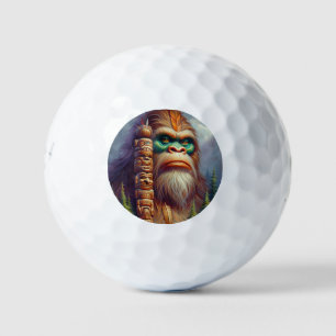 Bigfoot Native American Totem Golf Balls