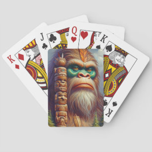 Bigfoot Native American Totem Playing Cards