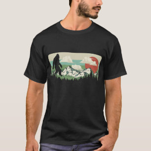 Bigfoot Nature & Outdoor Vintage Mountains Retro T-Shirt