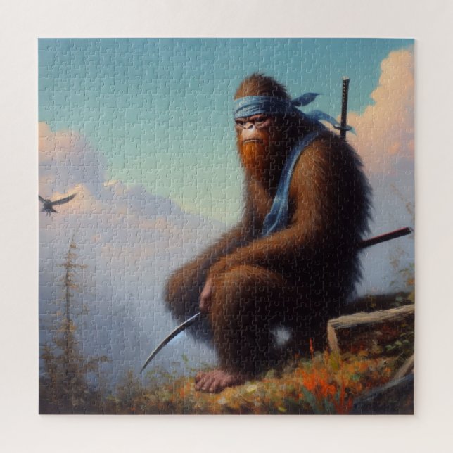 Bigfoot Ninja Jigsaw Puzzle (Vertical)