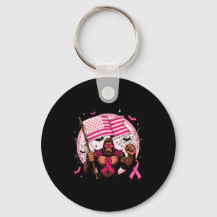 Bigfoot Nk Ribbon Breast Cancer Awareness Month Wo Key Ring