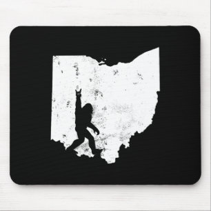 Bigfoot Ohio State Map Sasquatch Men Women Gift Mouse Pad