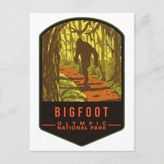 Bigfoot Olympic National Park Postcard (Front)