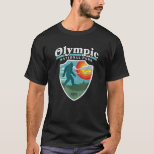 Bigfoot Olympic National Park Sasquatch Badge T-Shirt