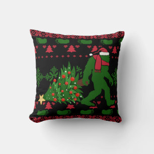 Bigfoot on knit background cushion