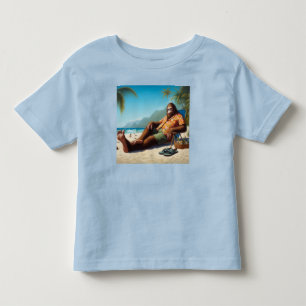 Bigfoot On the Beach Toddler T-Shirt