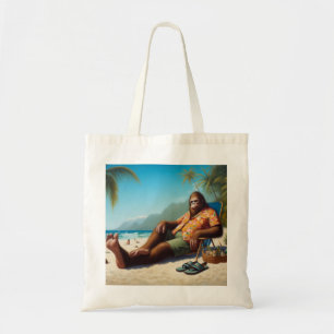 Bigfoot On the Beach Tote Bag