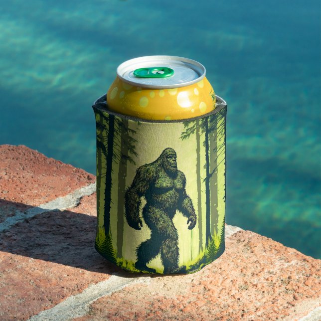 Bigfoot Out For A Forest Walk Can Cooler (In Situ Pool)