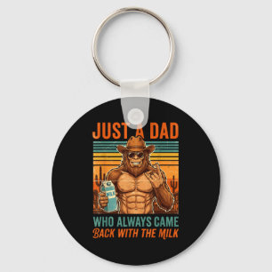 Bigfoot papa a dad who came back with the milk key ring