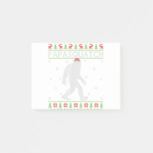 Bigfoot Papasquatch Xmas Shirt Ugly Santa Bigfoot Post-it Notes