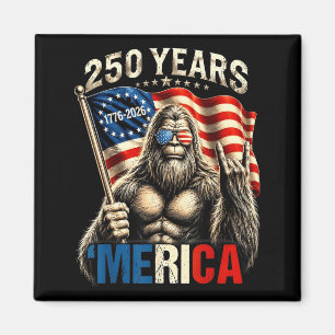 Bigfoot Patriotic 250 Years Of Dom Aamerican Usa Magnet