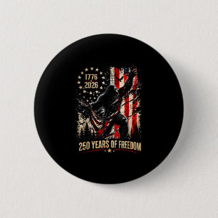 Bigfoot patriotic 250 years of freedom american 6 cm round badge