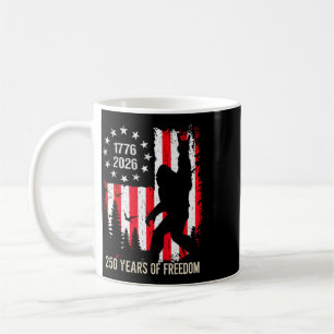 Bigfoot Patriotic 250 Years Of Freedom American Us Coffee Mug
