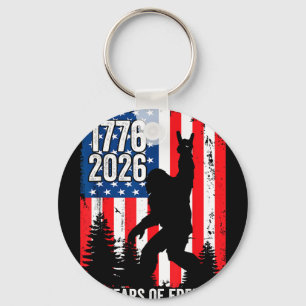 Bigfoot patriotic 250 years of freedom usa 250th key ring
