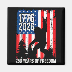 Bigfoot patriotic 250 years of freedom usa 250th magnet
