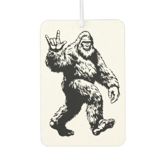 Bigfoot Peace/Funny Sasquatch Rustic Cabin Decor Car Air Freshener