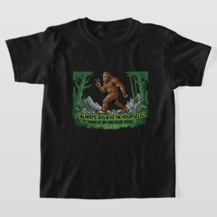 Bigfoot Peace Sign Believe In Yourself Sasquatch T-Shirt