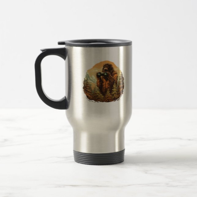 Bigfoot Peek-A-Boo Travel Mug (Left)