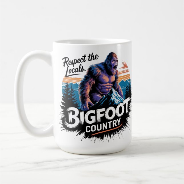 Bigfoot, Perfect for Sasquatch Lovers Coffee Mug (Left)