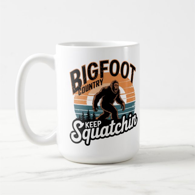 Bigfoot, Perfect for Sasquatch Lovers Coffee Mug (Left)