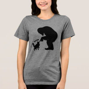 Bigfoot Playful Long Haired Cat Boop Tri-Blend Shirt