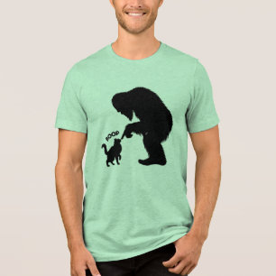 Bigfoot Playful Long Haired Cat Boop Tri-Blend Shirt