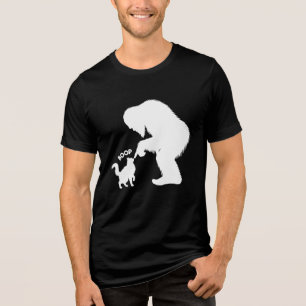 Bigfoot Playful Long Haired Cat Boop Tri-Blend Shirt