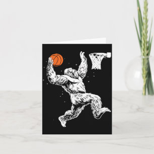 Bigfoot Playing Basball Funny Sasquatch Bball Card