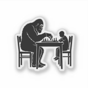 Bigfoot Playing Chess