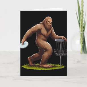 Bigfoot Playing Disc Golf Funny Disc Golfer Player Card